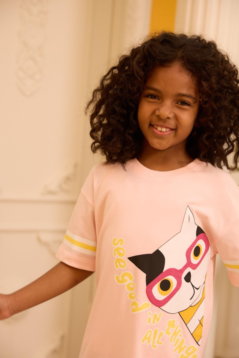 Girls Pink Colored Tunic Nightgown