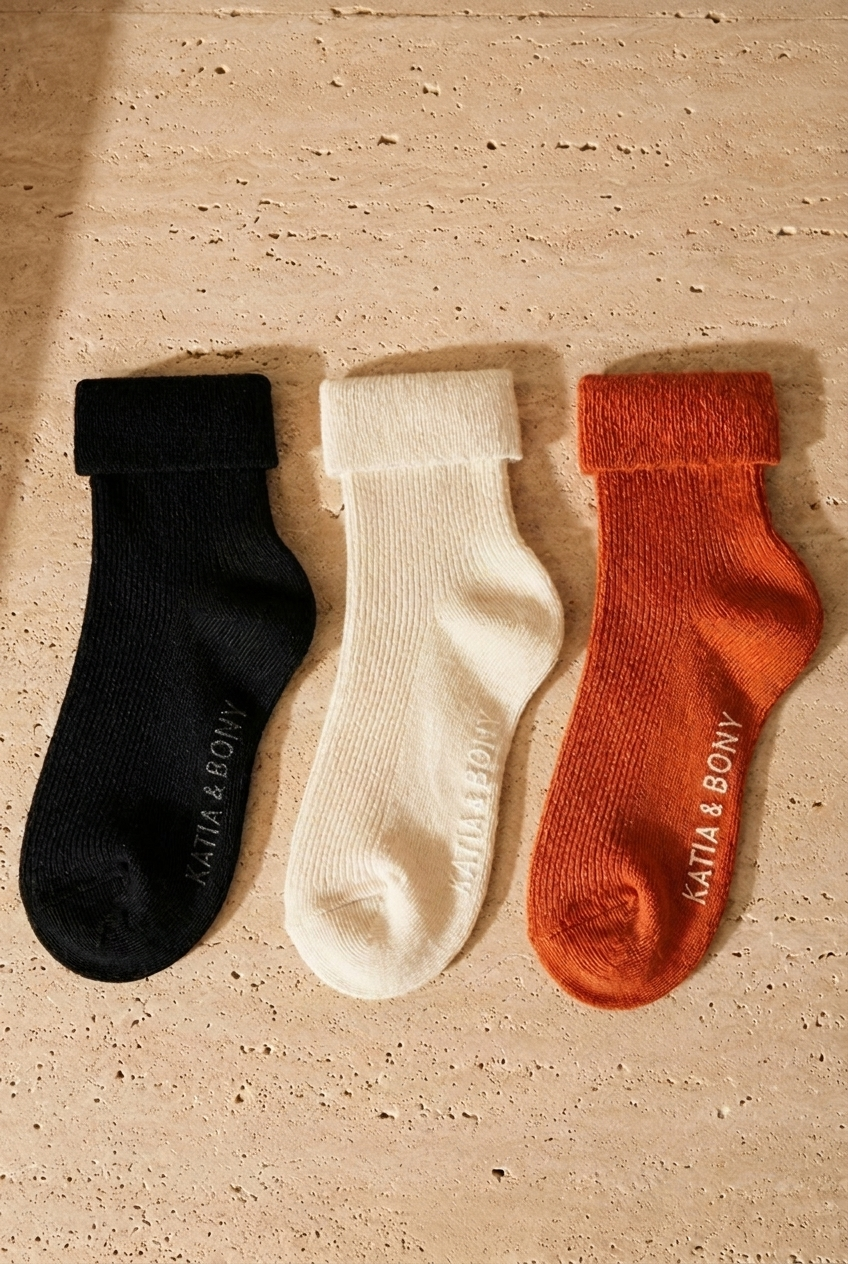 Childrens 3-Piece Pack Socket Socks Brown Mixed