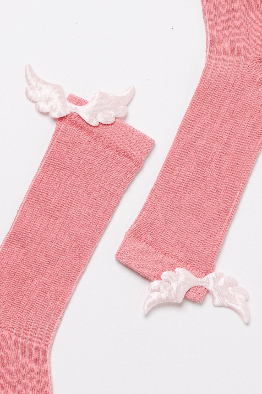 Baby Knee-High Socks With Wing Accessories Pink