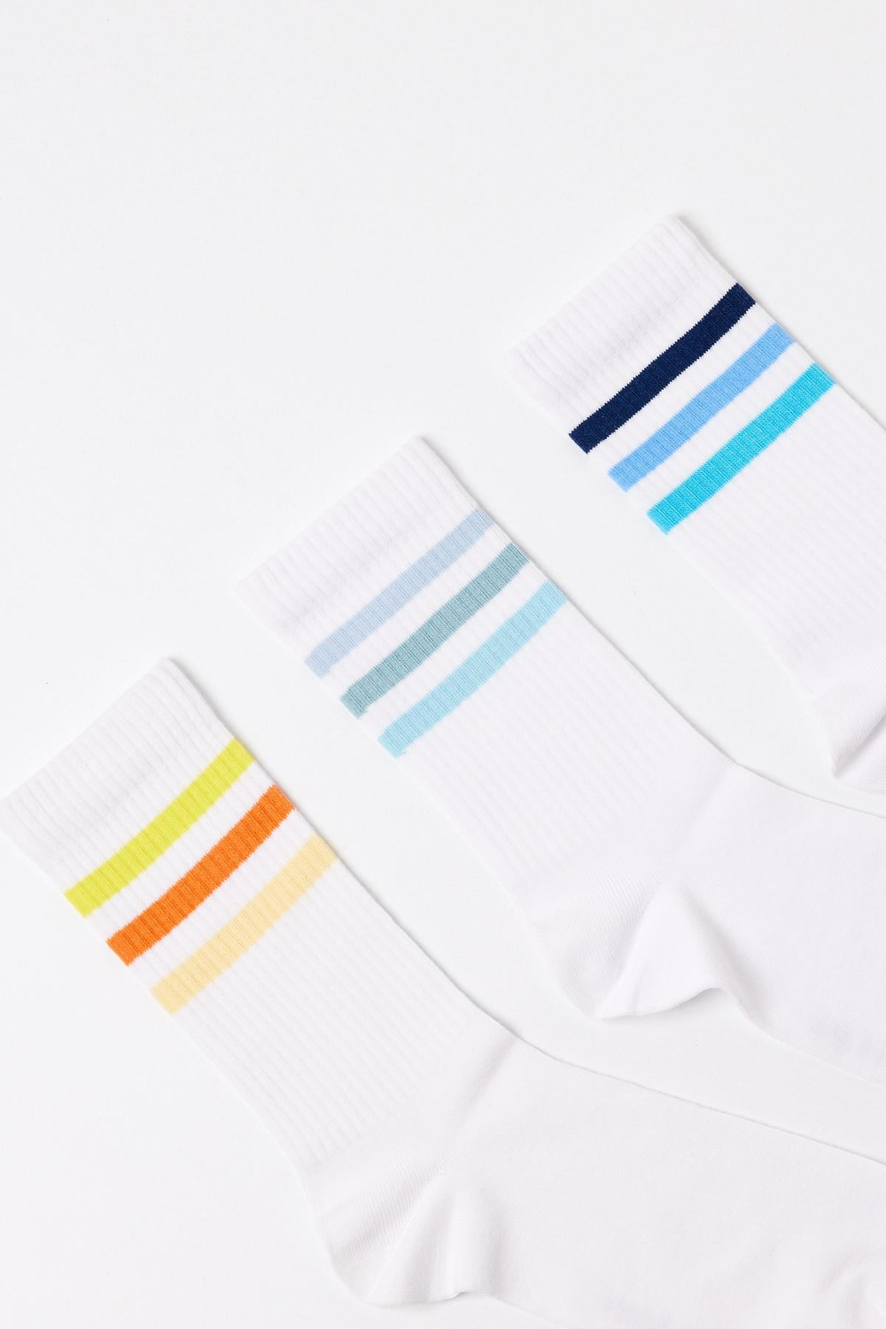 Mens Ankle Striped 3-Piece Socks