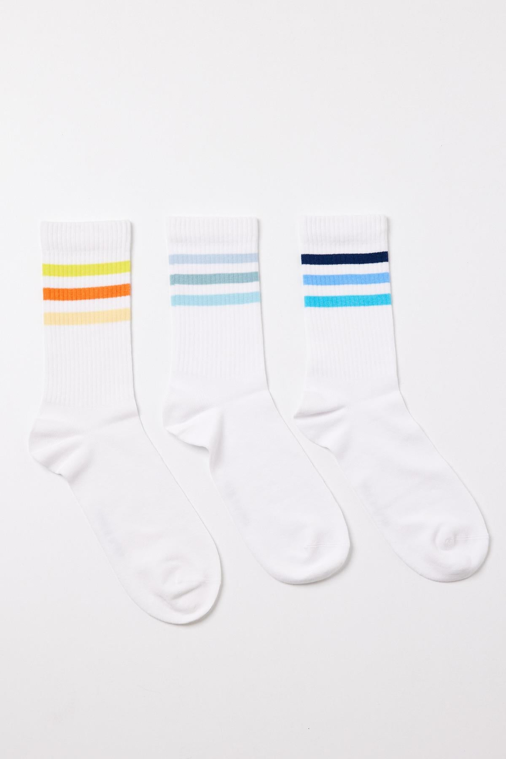 Mens Ankle Striped 3-Piece Socks