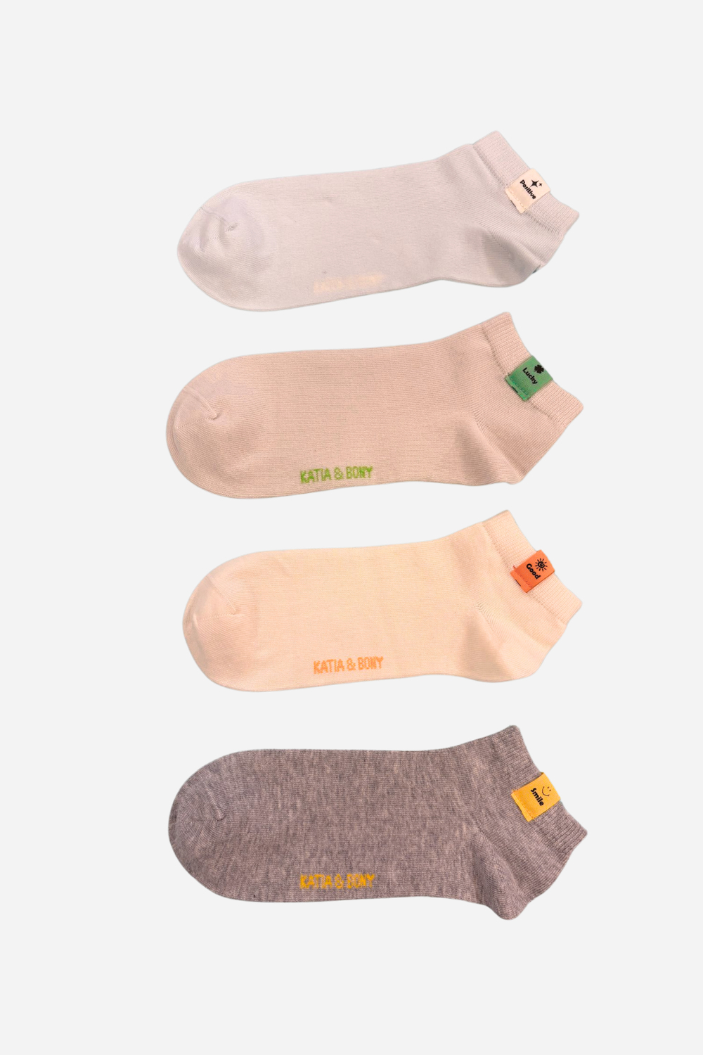 12501U2003 4PCK AKSESUARLI UNISEX STEP ÇORAP ÇOK RENKLİ