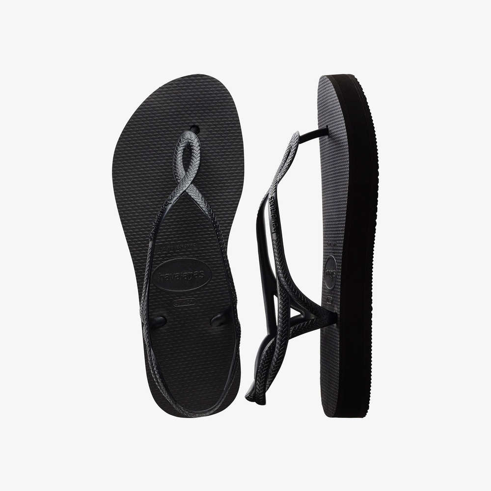 Kadın Havaianas Luna Flatform Terlik Siyah