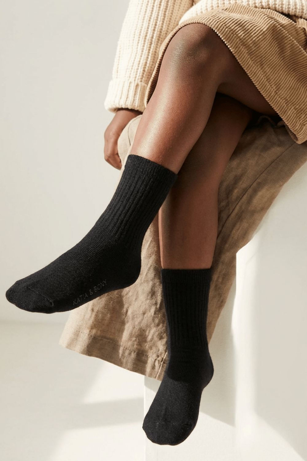 Basic Black Kids Socks