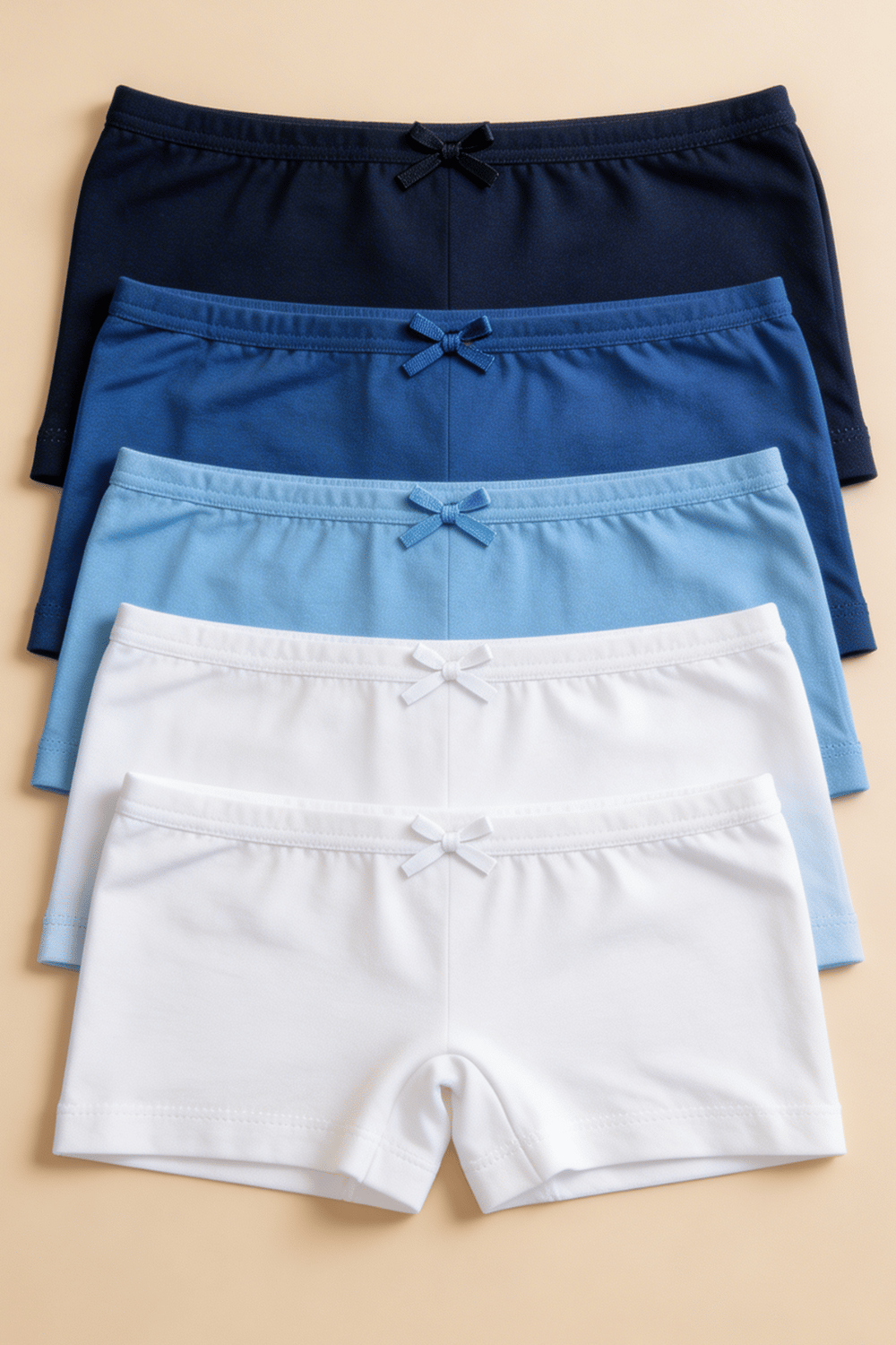 5li Paket Basic Kız Çocuk Boxer Çok Renkli