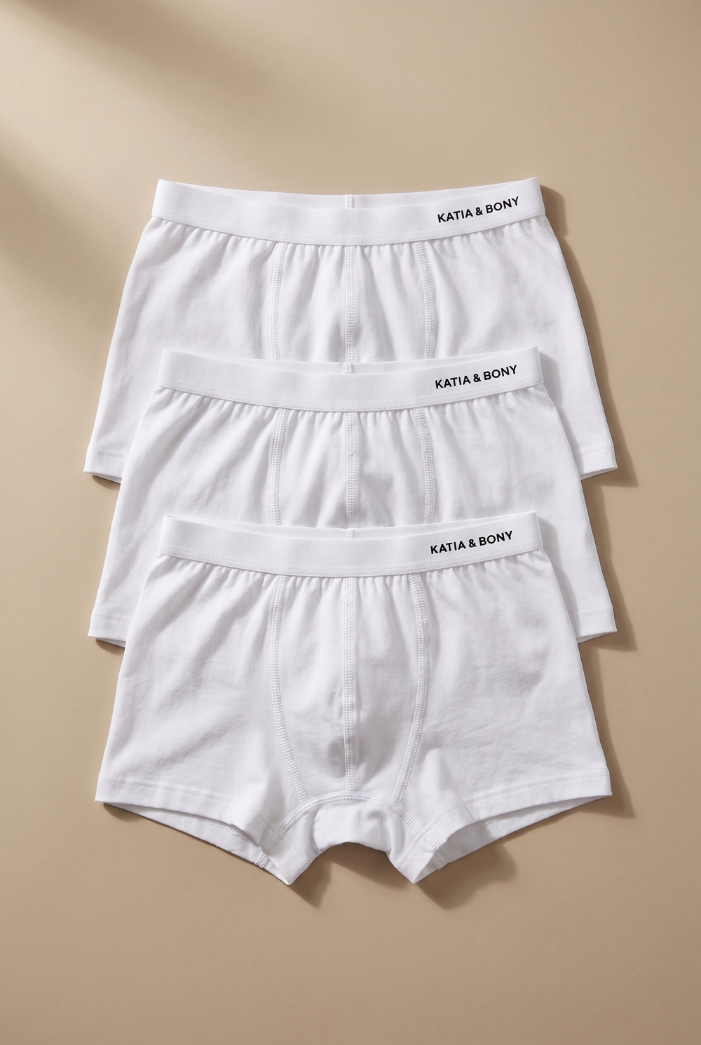 3lü Paket Basic Kutulu Erkek Çocuk Boxer Beyaz