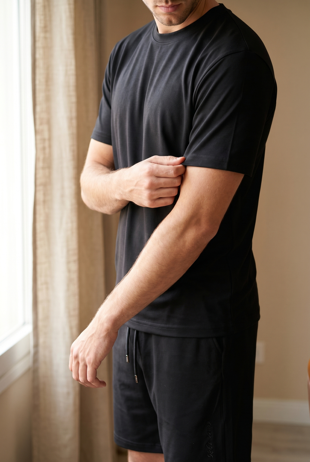 12610E4001 MODAL ERKEK T-SHIRT SİYAH
