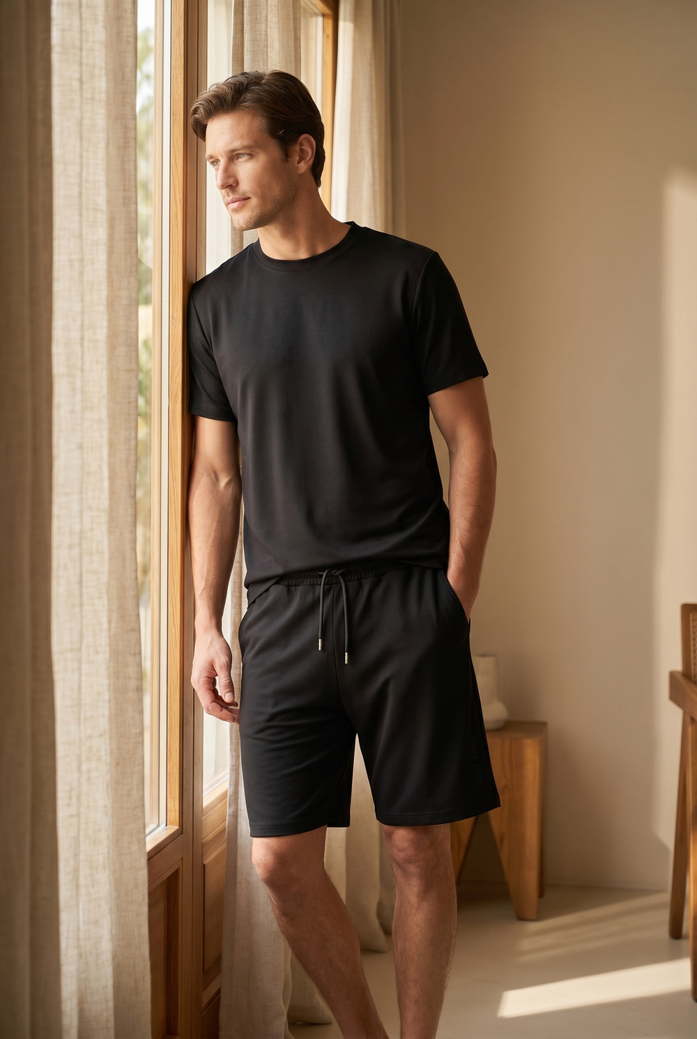 12610E4001 MODAL ERKEK T-SHIRT SİYAH