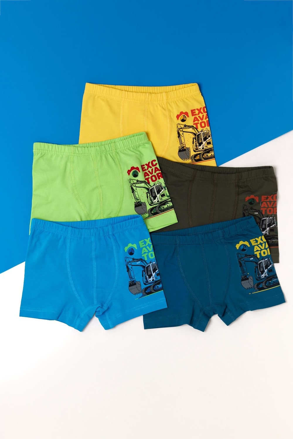 22403G4021 5PCK TRAKTÖR BASKILI ÇOCUK BOXER ÇOK RENKLİ
