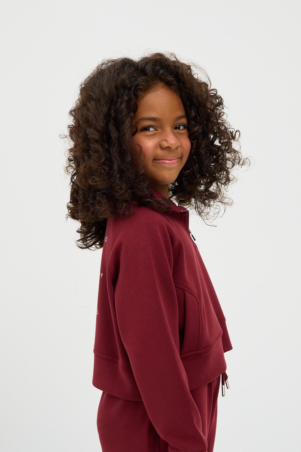 22410K2018 BASIC FLUFFY KIZ ÇOCUK SWEATSHIRT Burgundy