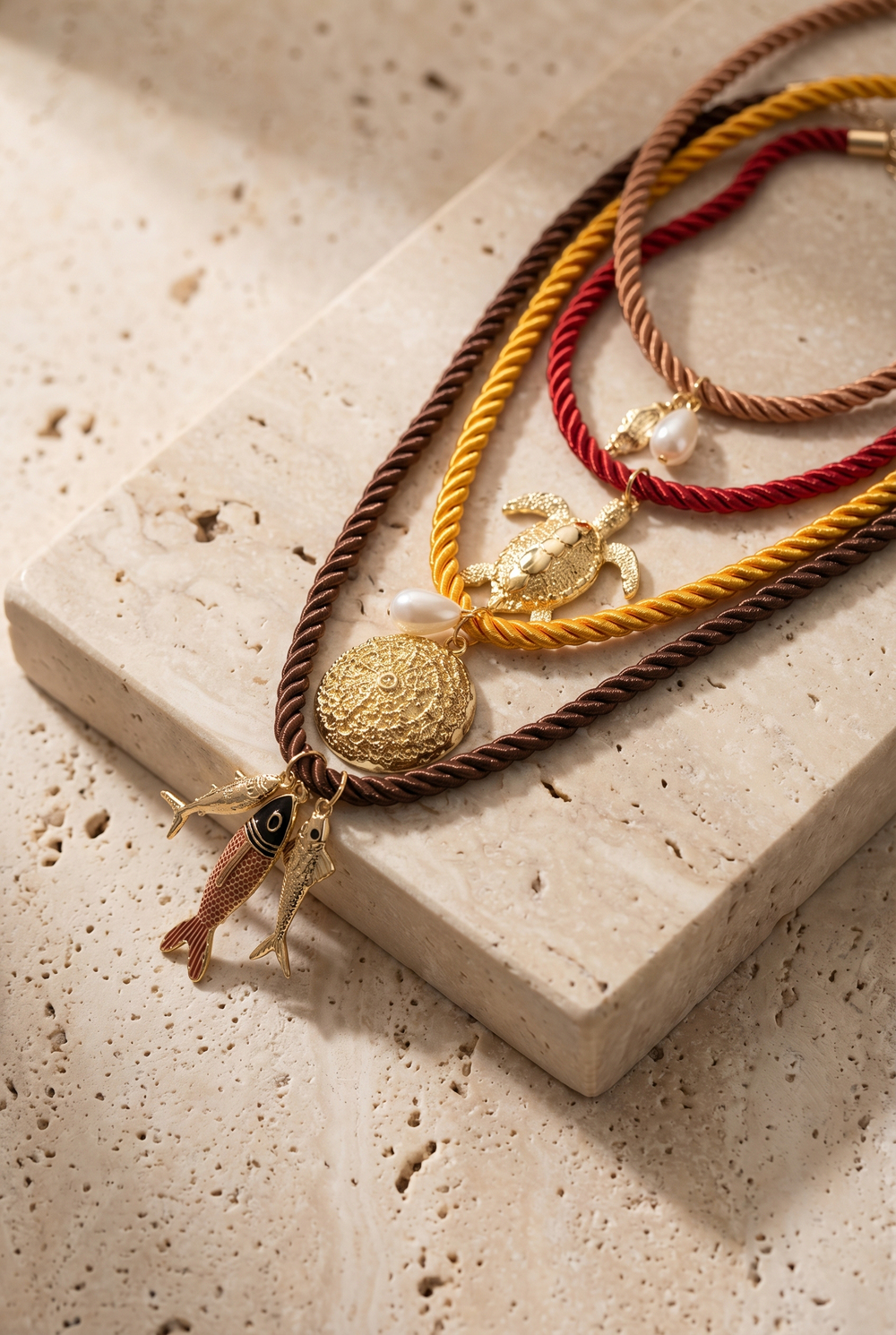 Womens Charm Necklace Set Of 4