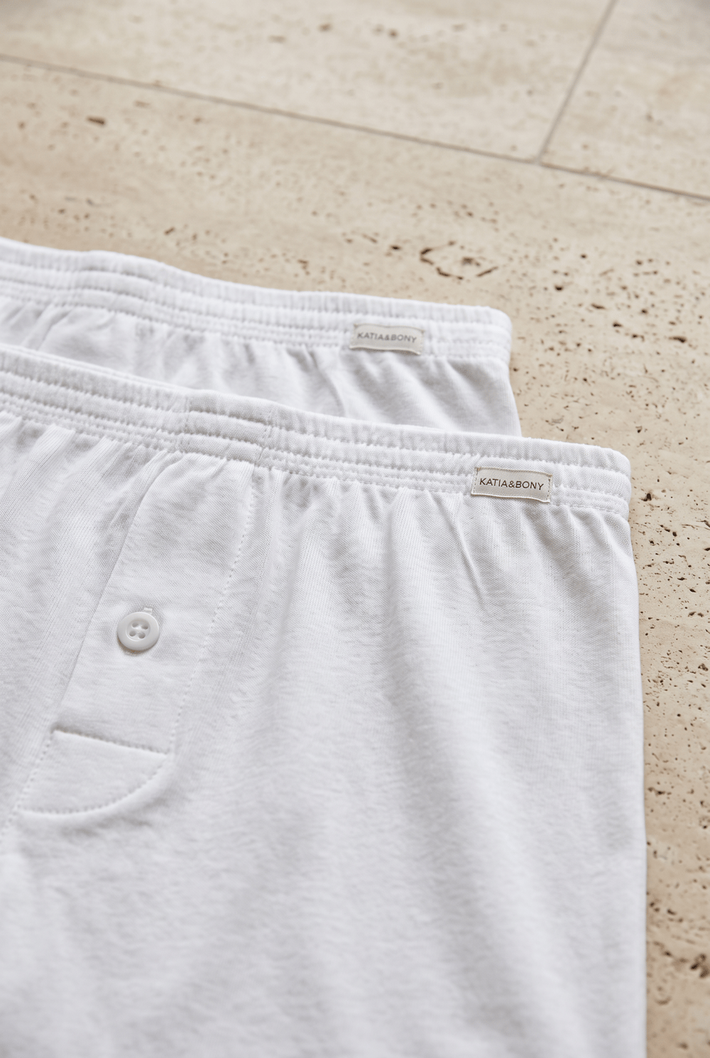2li Paket Basic Modal Loose Fit Erkek Boxer Beyaz/Beyaz