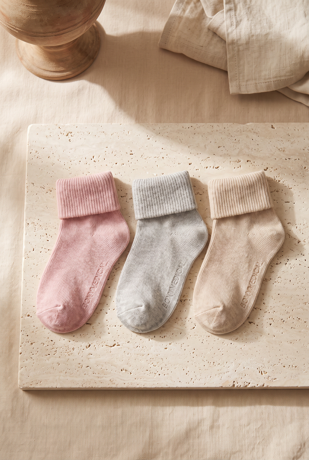 3 lü Paket Medikal Baby Çorap Pembe Patterned