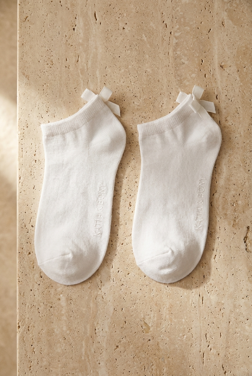 3 lü Paket Soft Bambu Kız Çocuk Step Çorap Beyaz/Beyaz/Beyaz