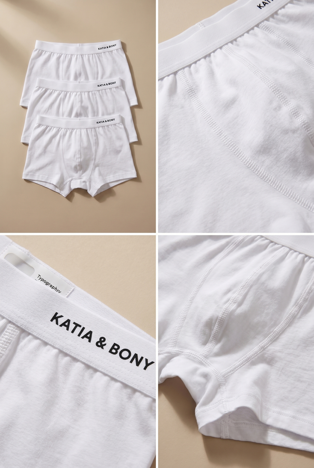 3Pck Basıc Boxed Boy Boxer White