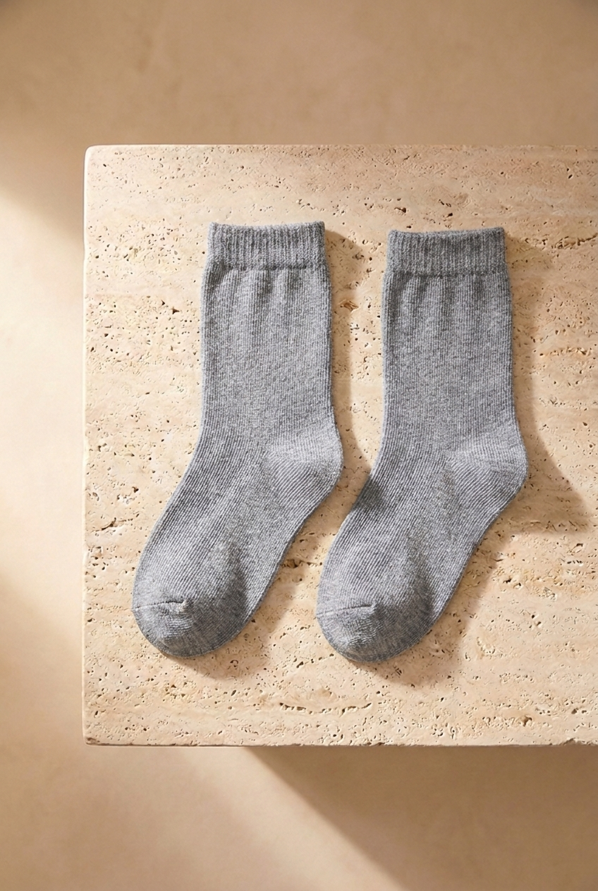 3lü Paket Family Çocuk Soket Çorap Beyaz/Lacivert/Gri-Melanj