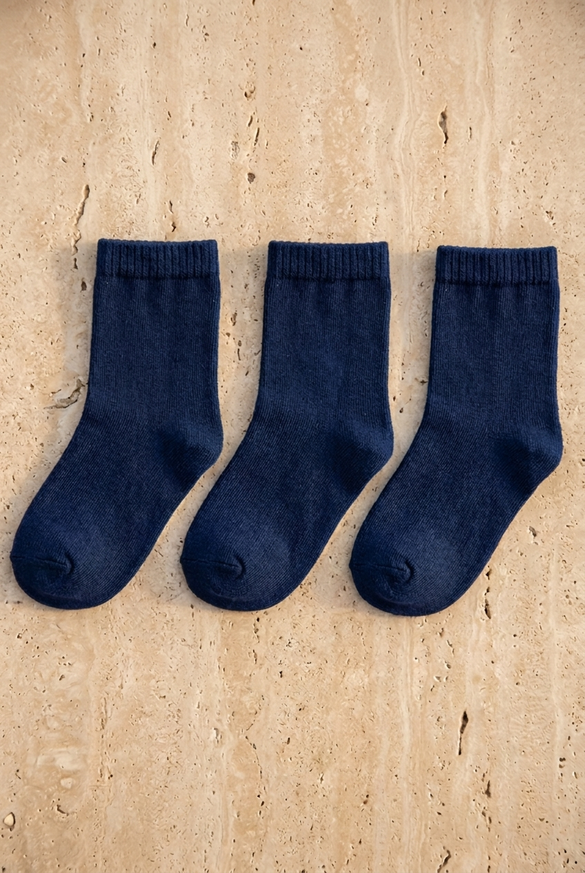 3-Pack Family Childrens Sock Socks Dark Blue / Dark Blue / Dark Blue