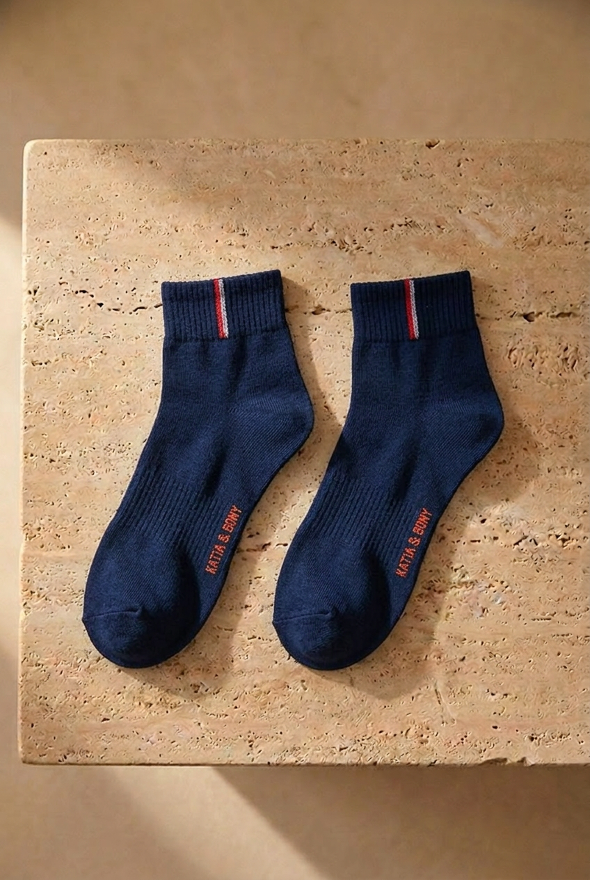 3lü Paket Golf Unisex Step Çorap Navy/Navy/White