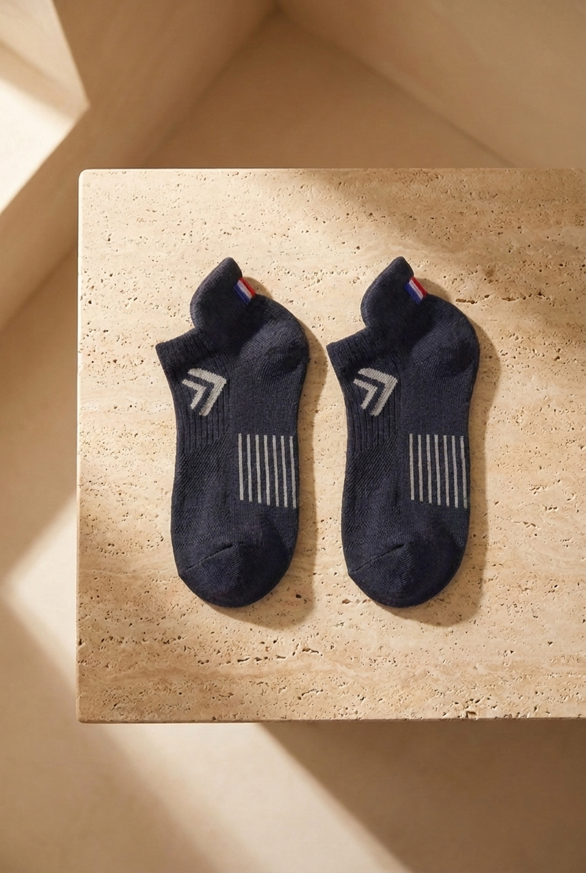 3lü Paket Golf Unisex Step Çorap Siyah/White/Navy