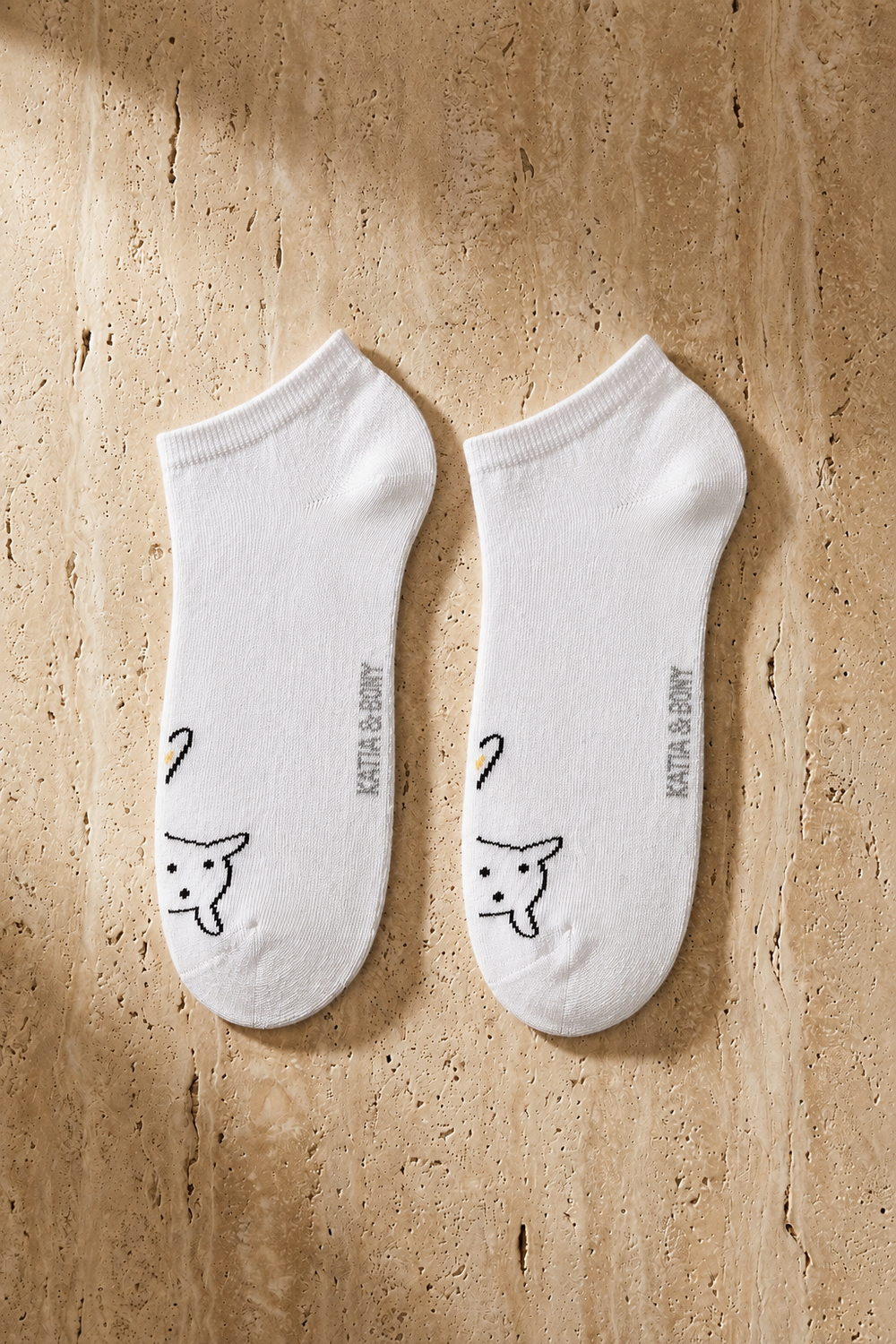 Pack Of 3 Womens Dog Pattern Step Socks
