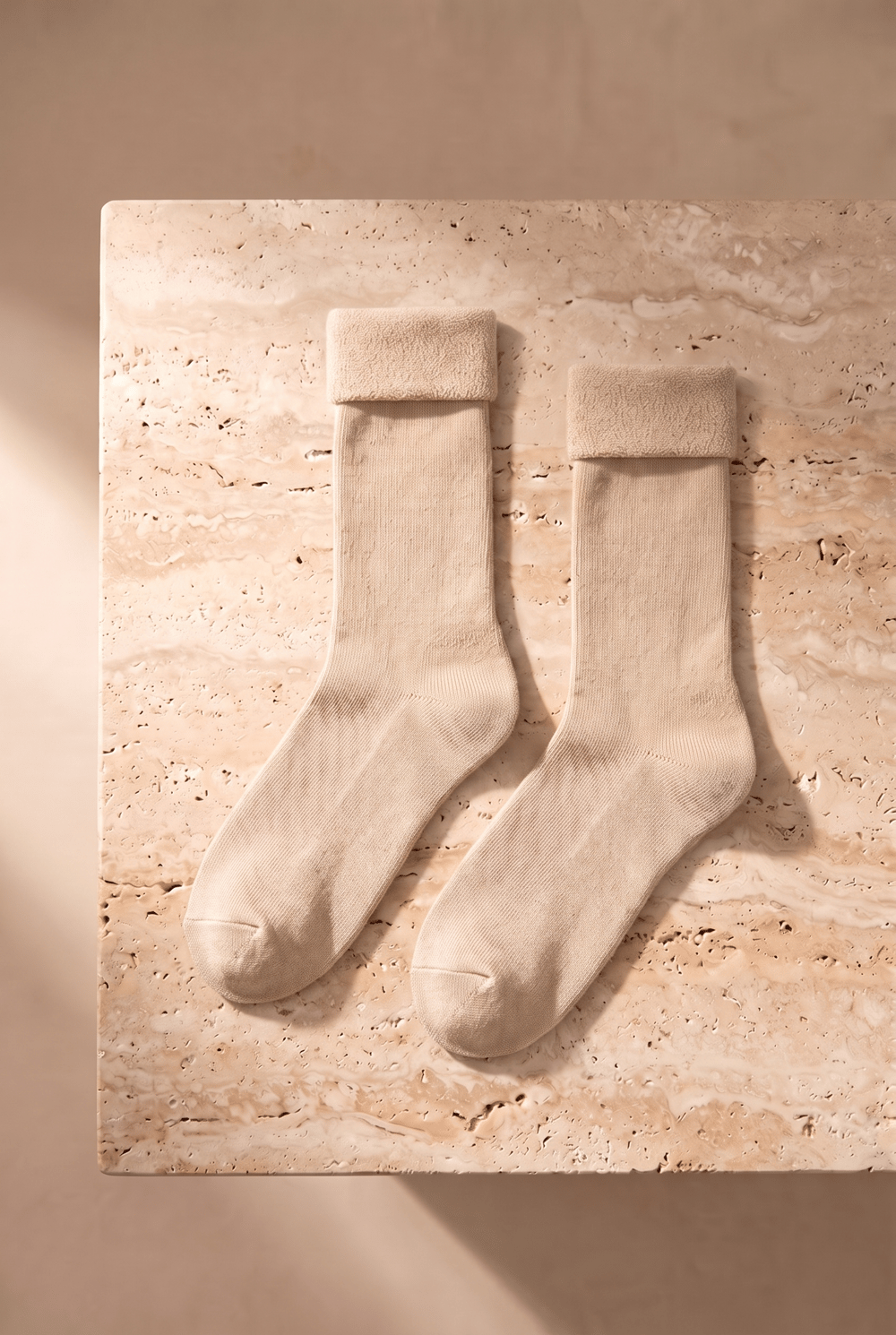 5 li Paket Kadın Soket Çorap Ekru