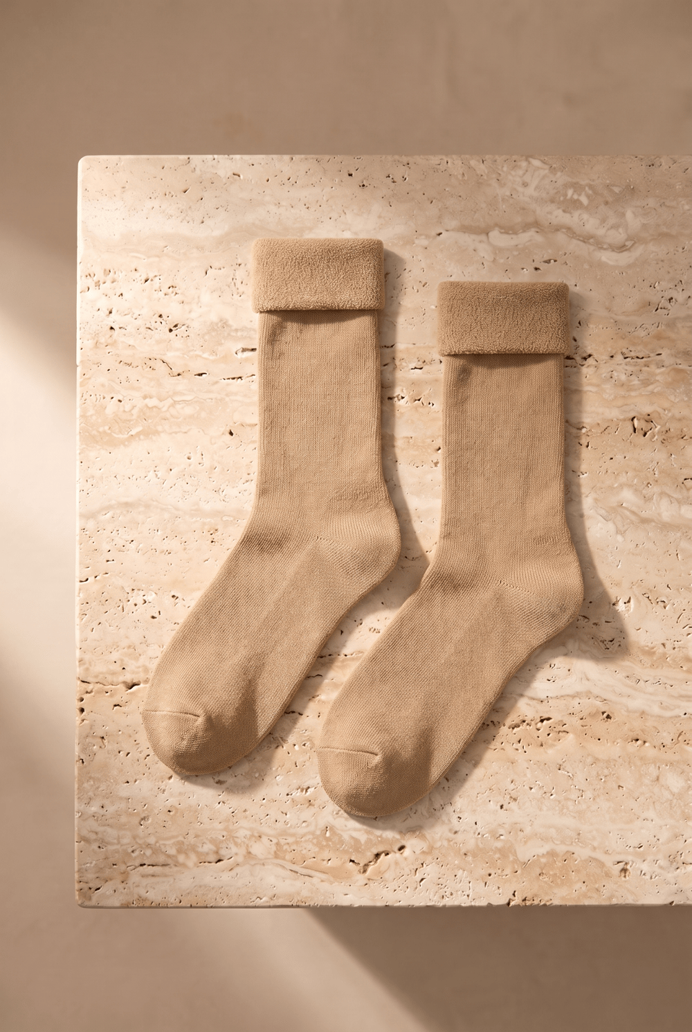5 li Paket Kadın Soket Çorap Ekru