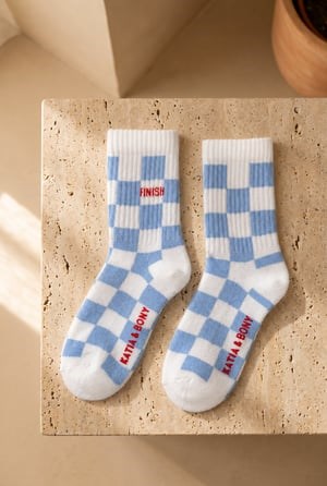 5Pck Checker Pattern Chıldrens Socks Socks Patterned