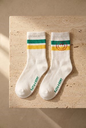 5Pck Checker Pattern Chıldrens Socks Socks Patterned