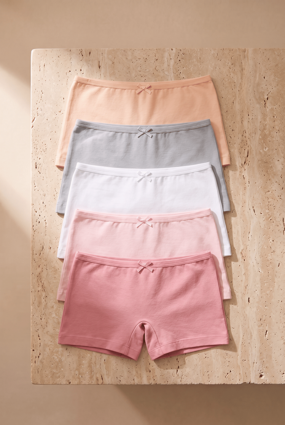 Pack Of 5 Girls Boxers Multicolor