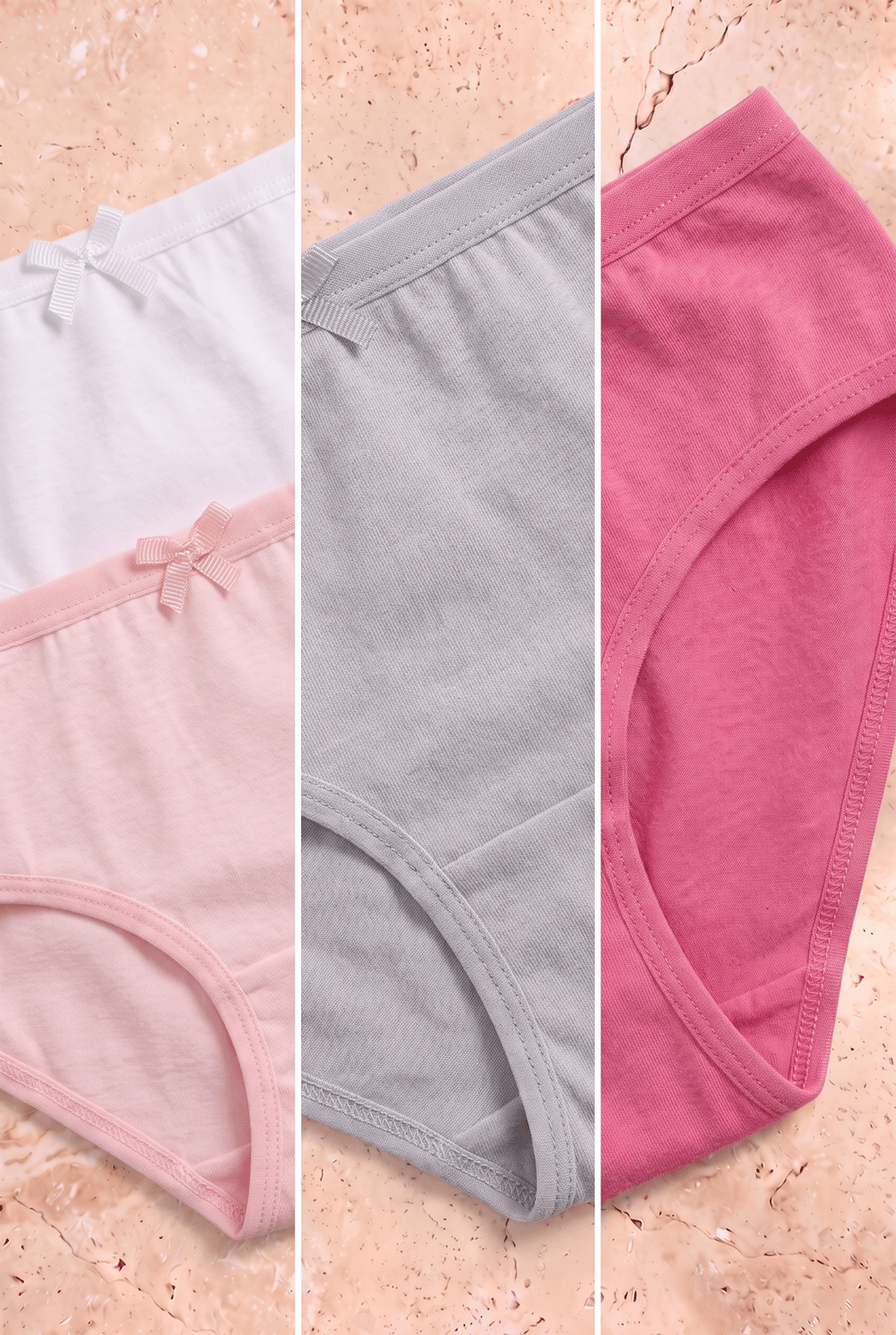 Pack Of 5 Girls Slips Multicolor