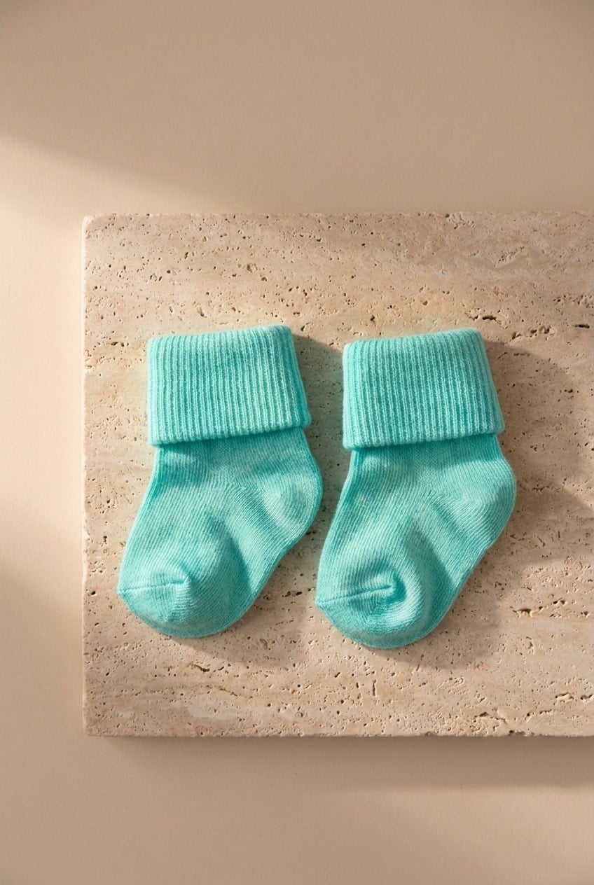 5li Paket Yenidoğan Bambu Bebek Çorap Renkli