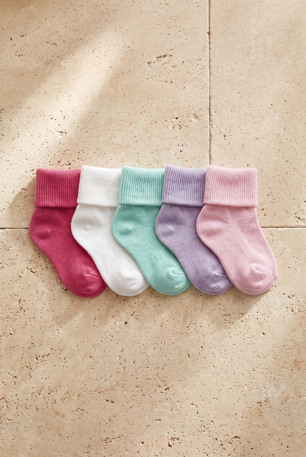 5-Pack Newborn Bamboo Baby Socks Colorful
