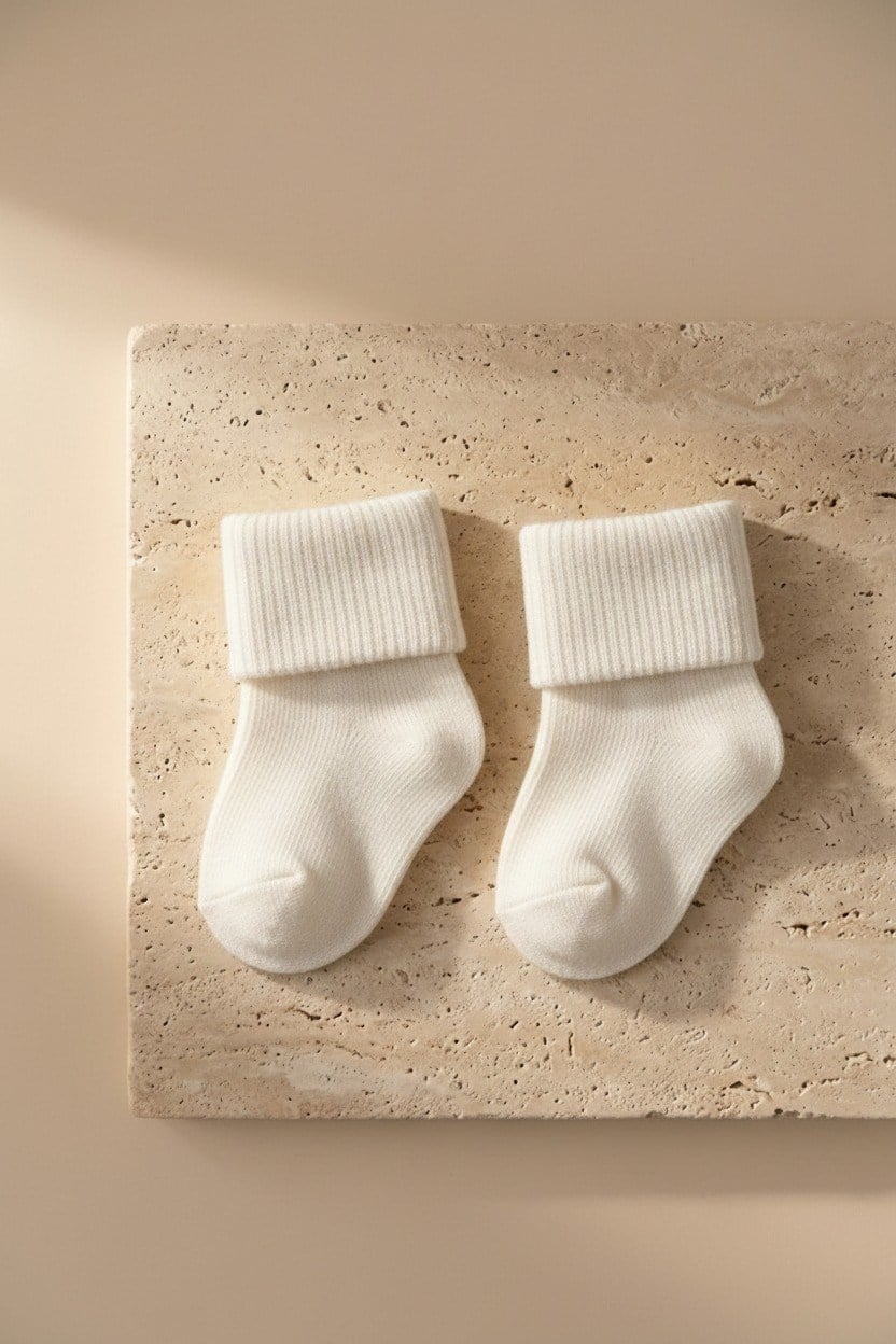 5li Paket Yenidoğan Bambu Bebek Çorap Renkli