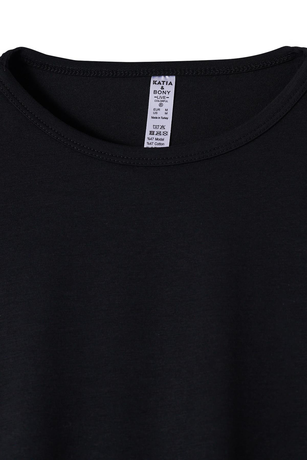 Basic Modal O  Yaka Erkek Tshirt Siyah