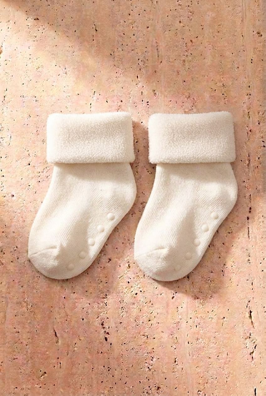 Baby 3-Piece Terry Sock Antracite-Purple-White