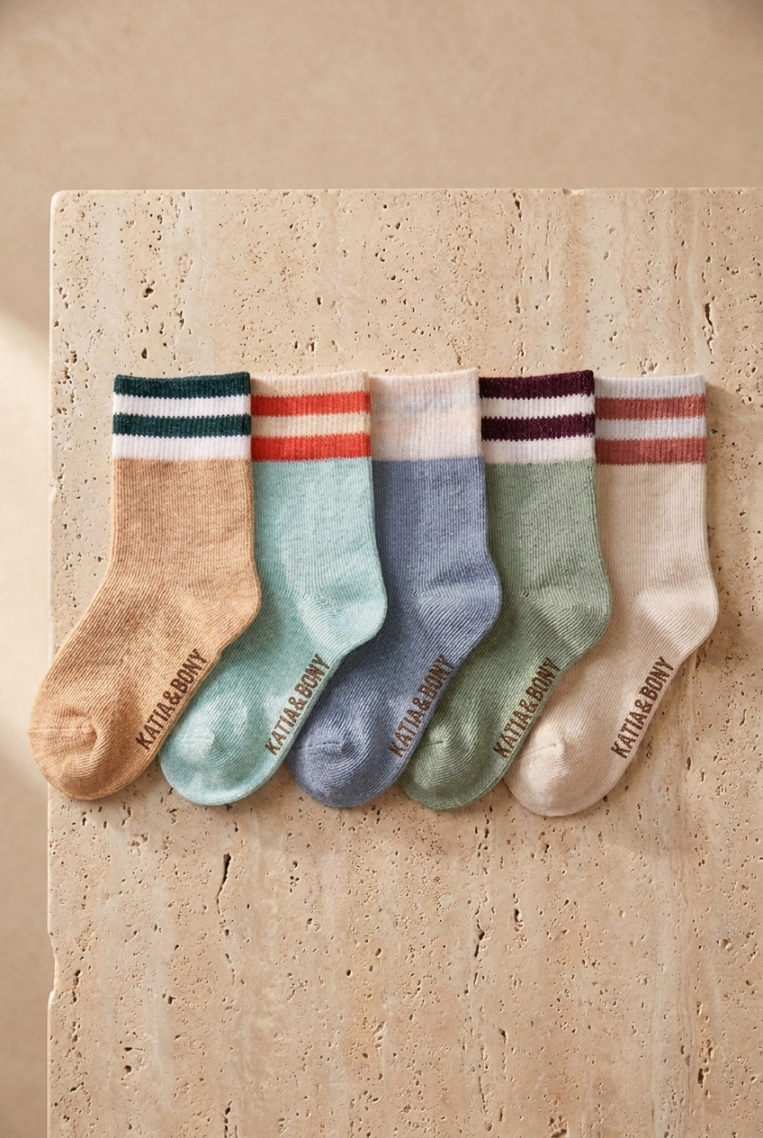 Baby 5-Piece Striped Sock Socks