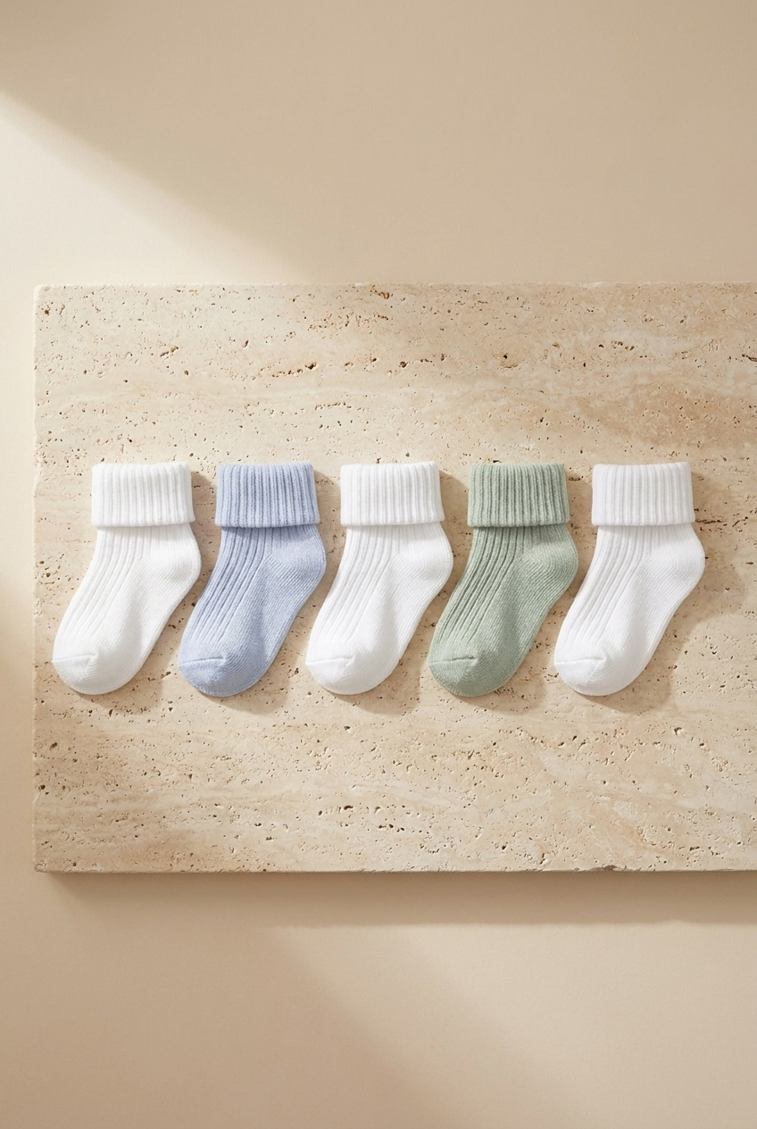 Baby 5-Piece Mixed Pack Sock Set Multicolor