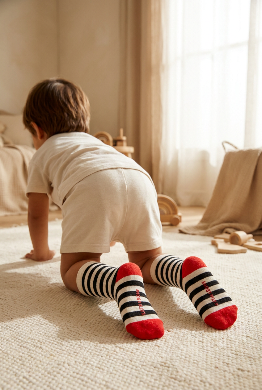 Baby Eye Knee Socks Ecru