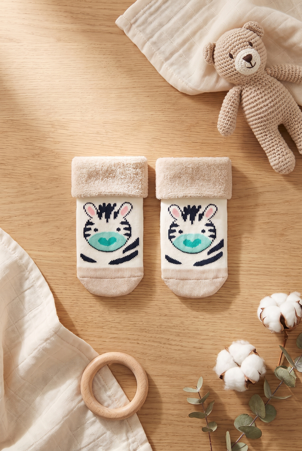 Baby Animal Patterned Towel Socket Socks