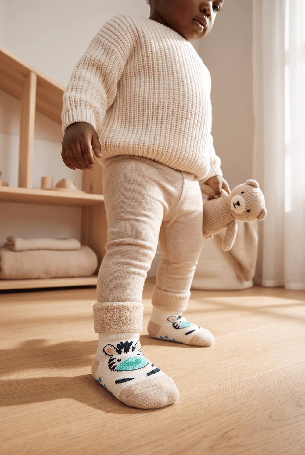 Baby Animal Patterned Towel Socket Socks