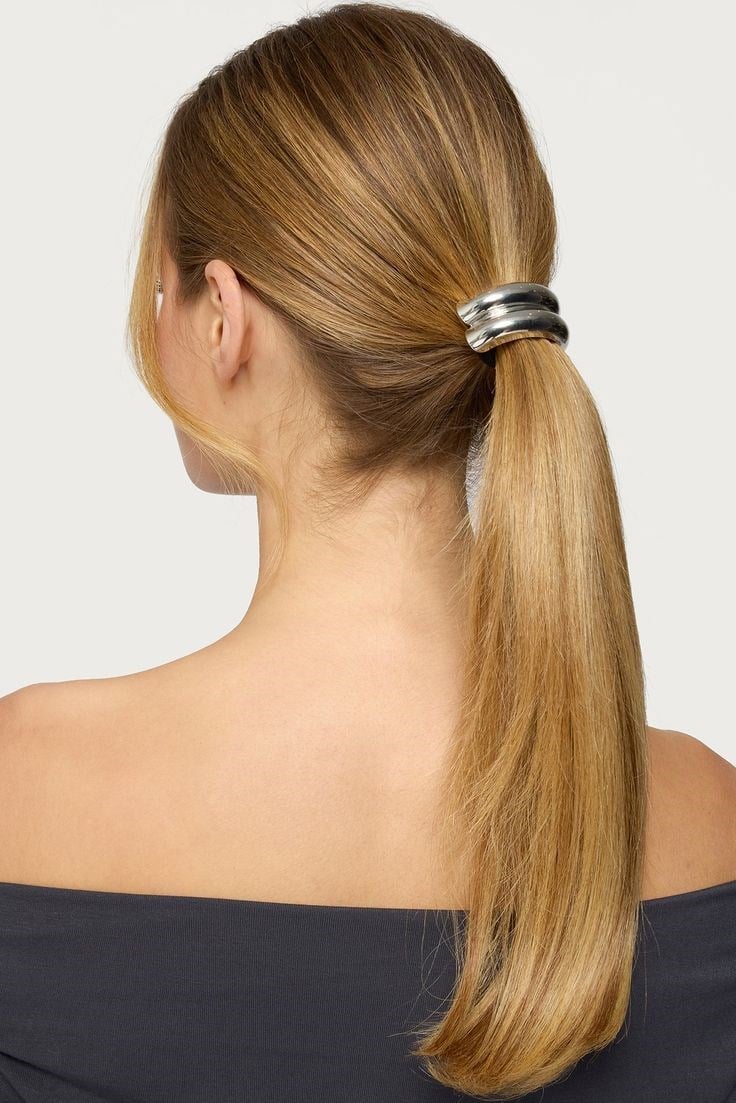 Çift Burgu Silver Metal Burgulu Lastik Toka