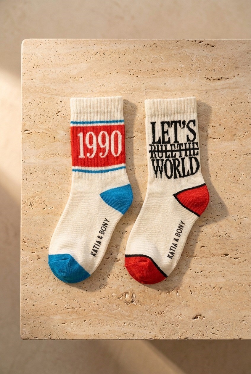 2Pck Lets Chıldrens Socket Socks Patterned