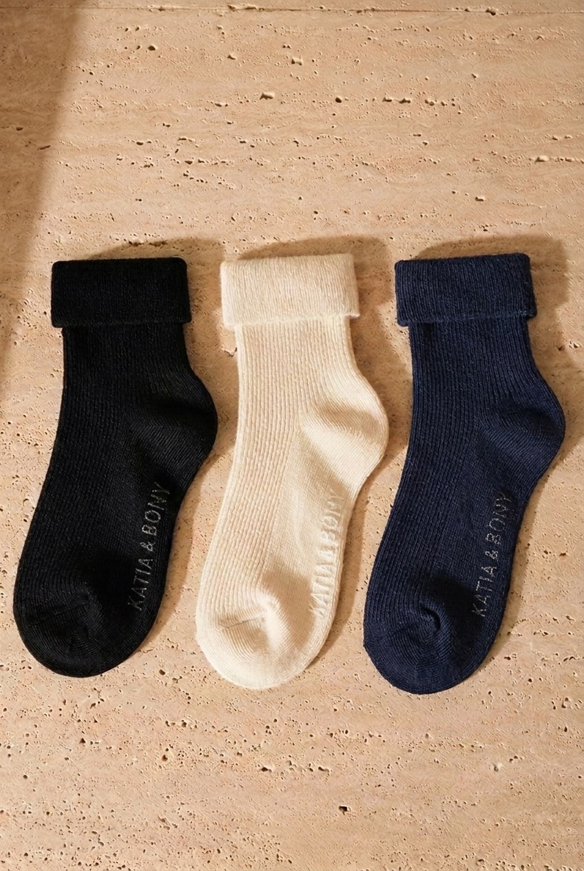 Childrens 3-Pack Socks Black MIX