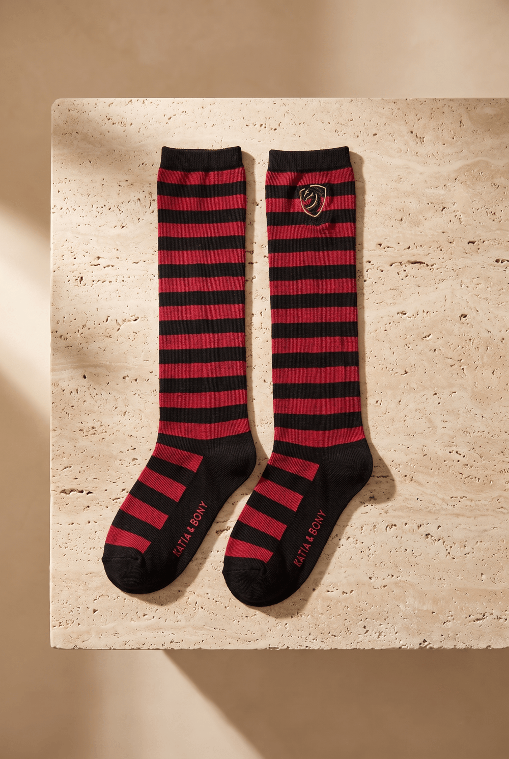 Embroıdered Chıldrens Hıjab Socks Red