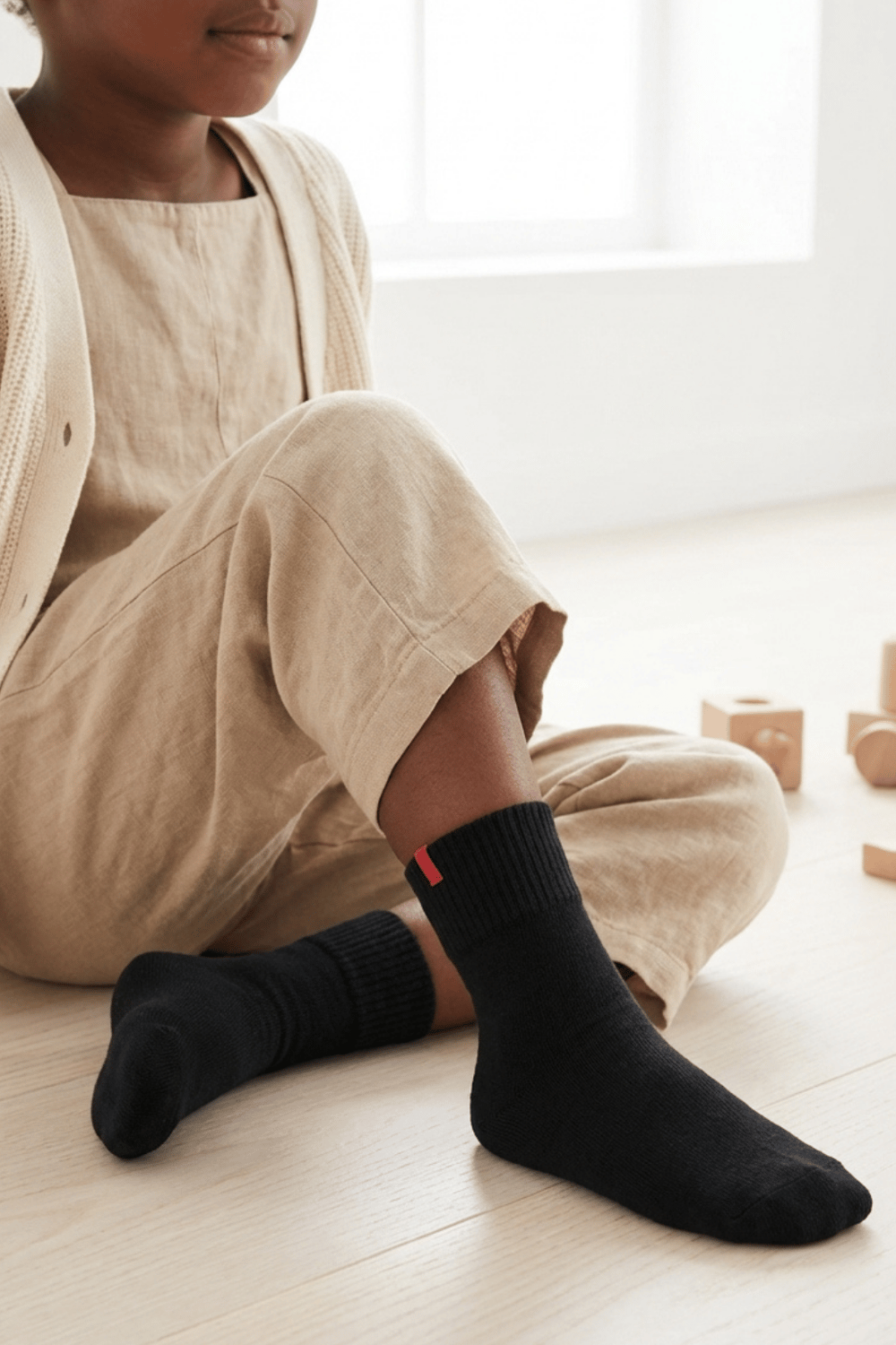 Kids Basic Socket Socks Black