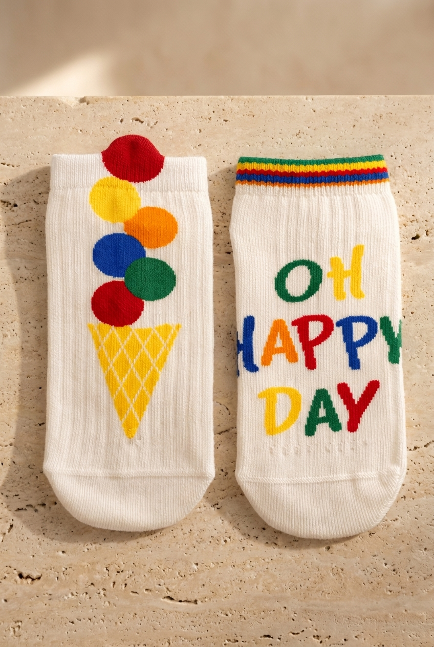 12601K2031 2PCK HAPPY DAY ÇOCUK STEP ÇORAP ÇOK RENKLİ