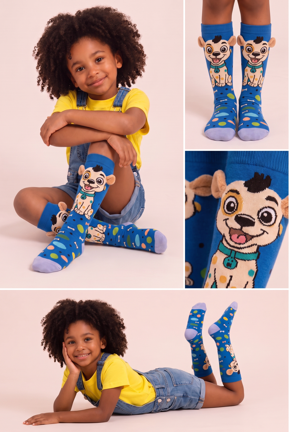 Childrens Dog Eared Accessory Knee-High Socks
