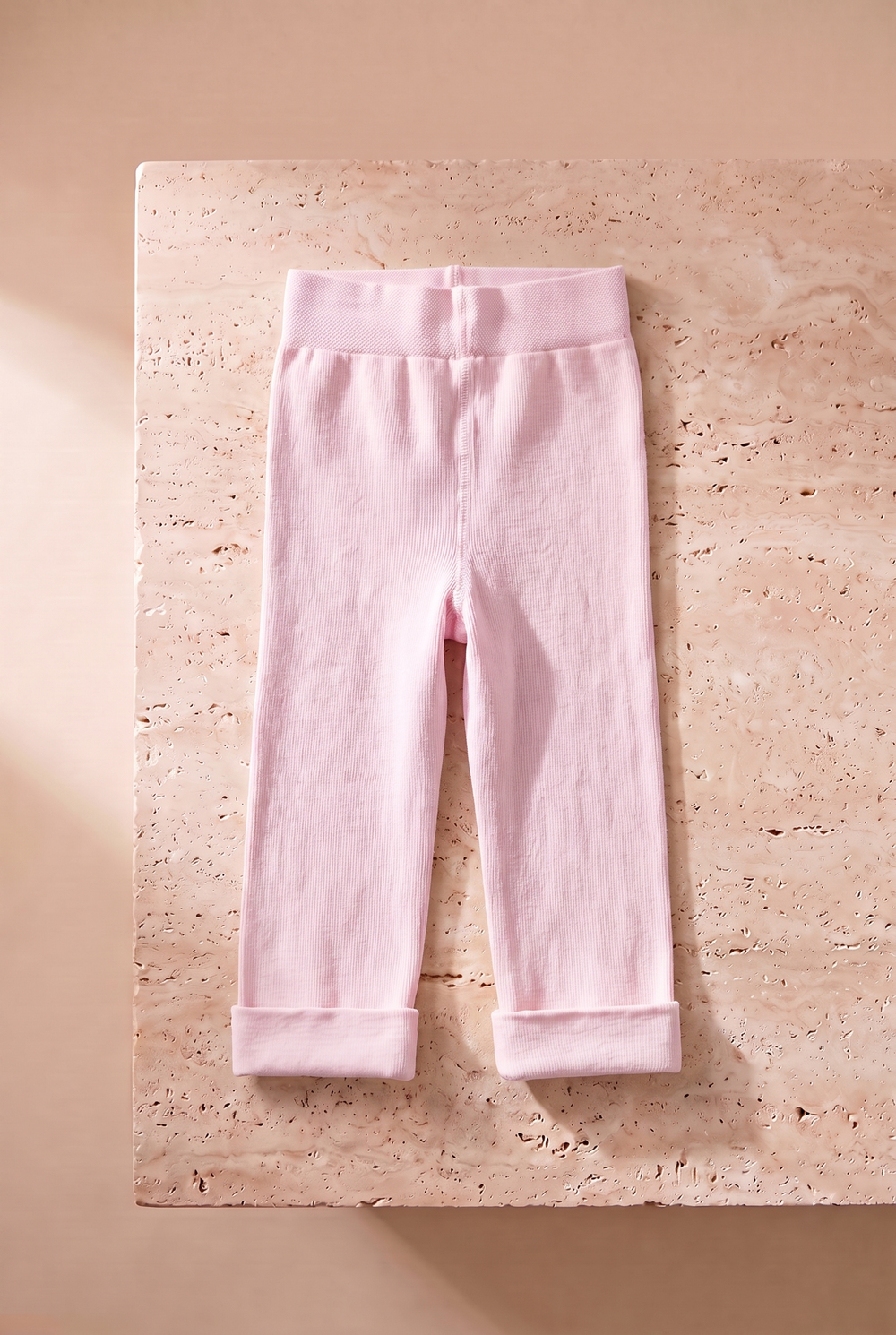 Childrens Cotton Leggings Trousers Light Pink