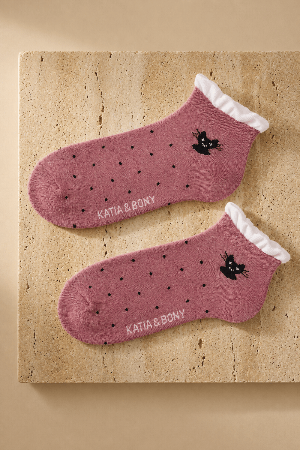Çocuk Puantiyeli Step Çorap Mor