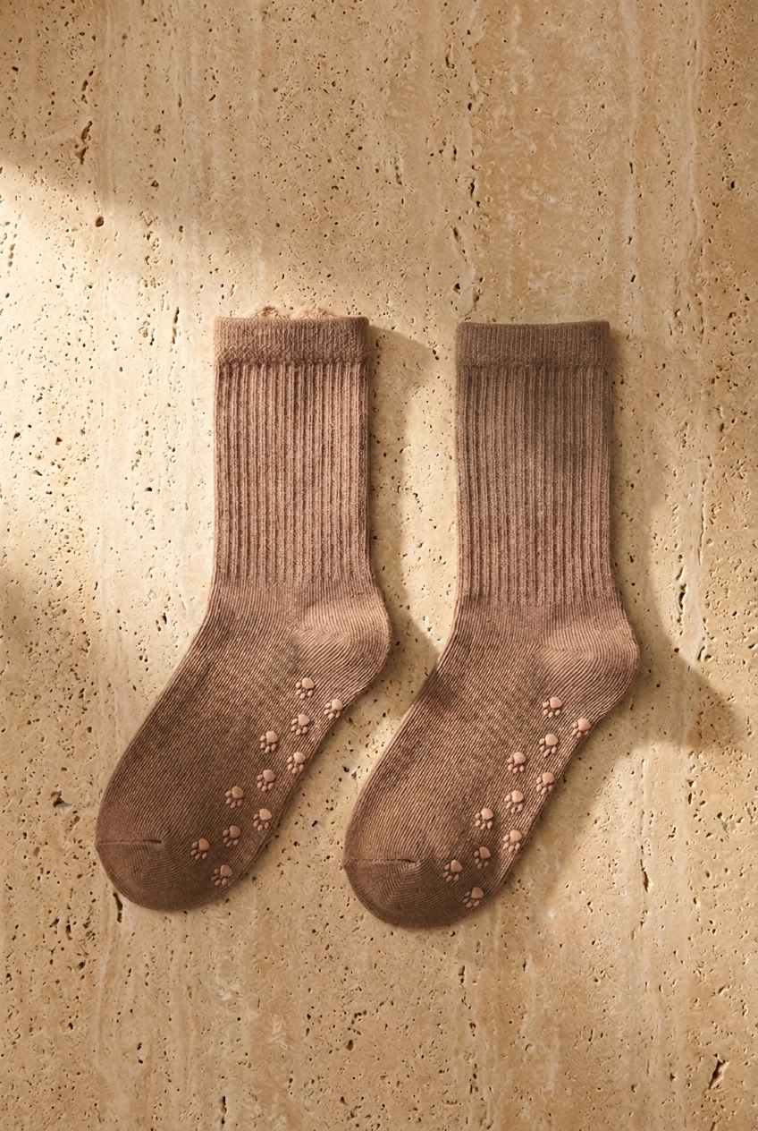 Childrens Teddy Bear Patterned 4-Piece Socks
